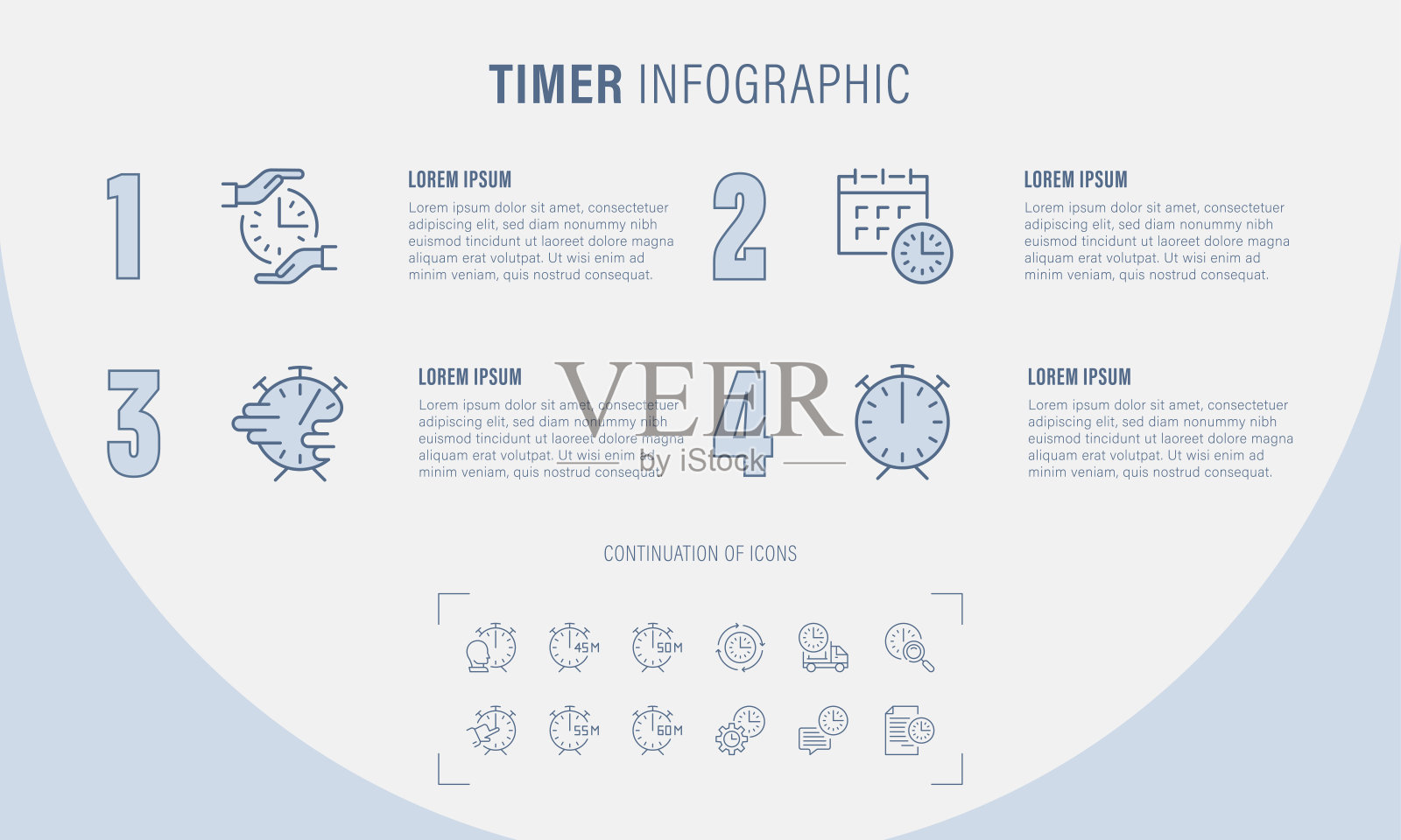 定时器信息图模板插画图片素材