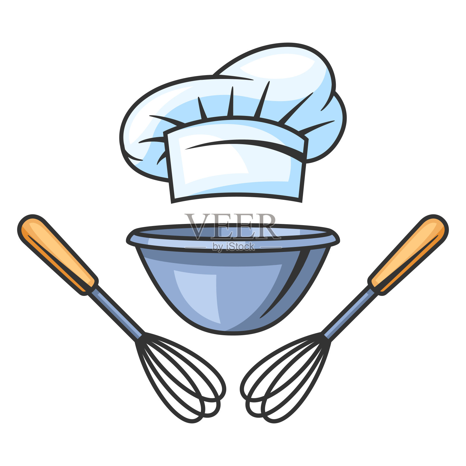 厨房用具插图。家庭和餐厅的烹饪工具。插画图片素材