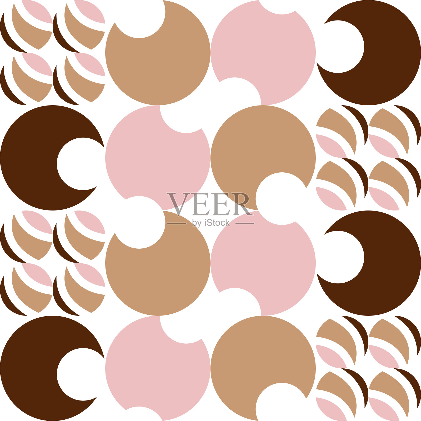 矢量几何形状的无缝图案与时尚的颜色插画图片素材