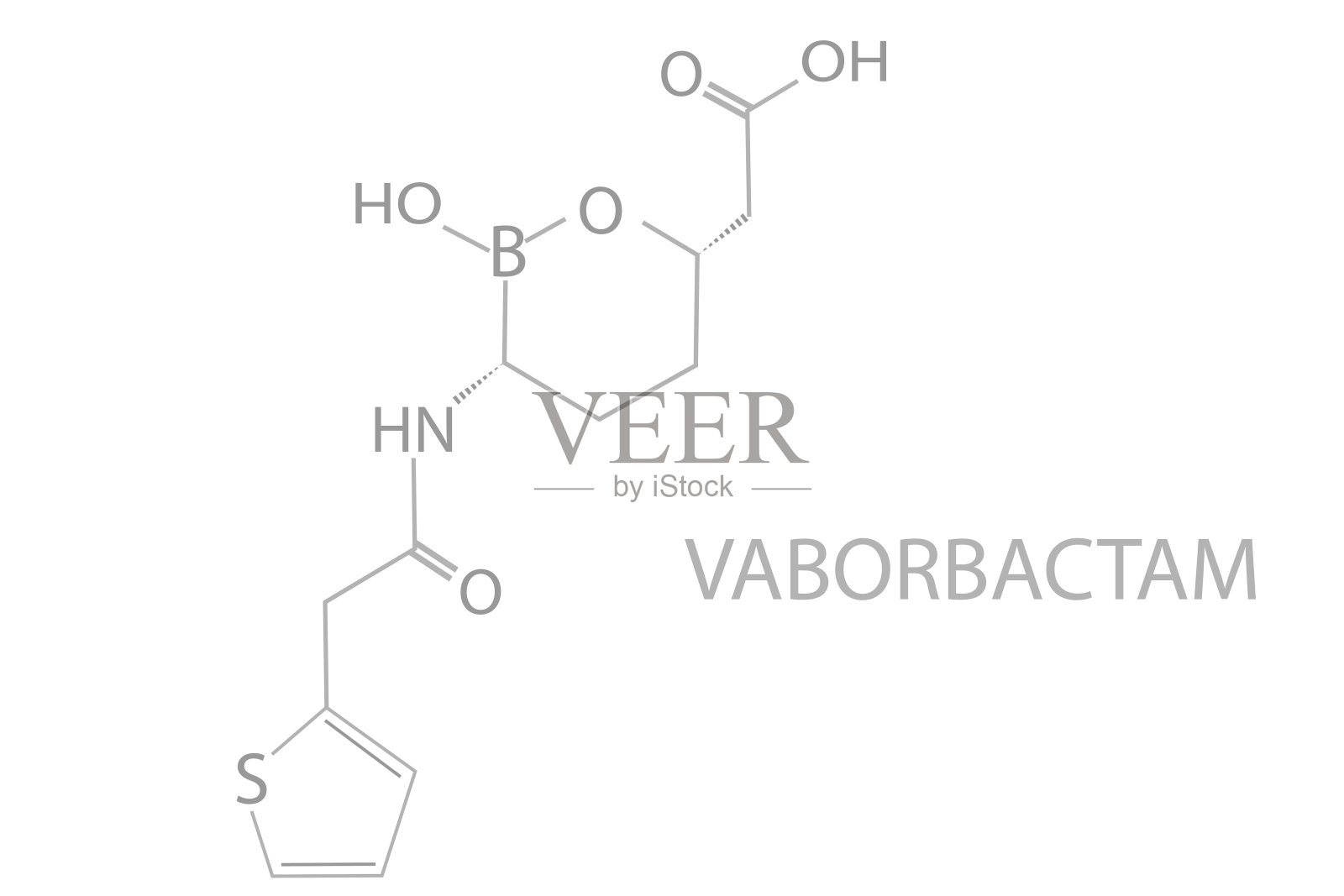 维巴坦分子骨架化学式插画图片素材
