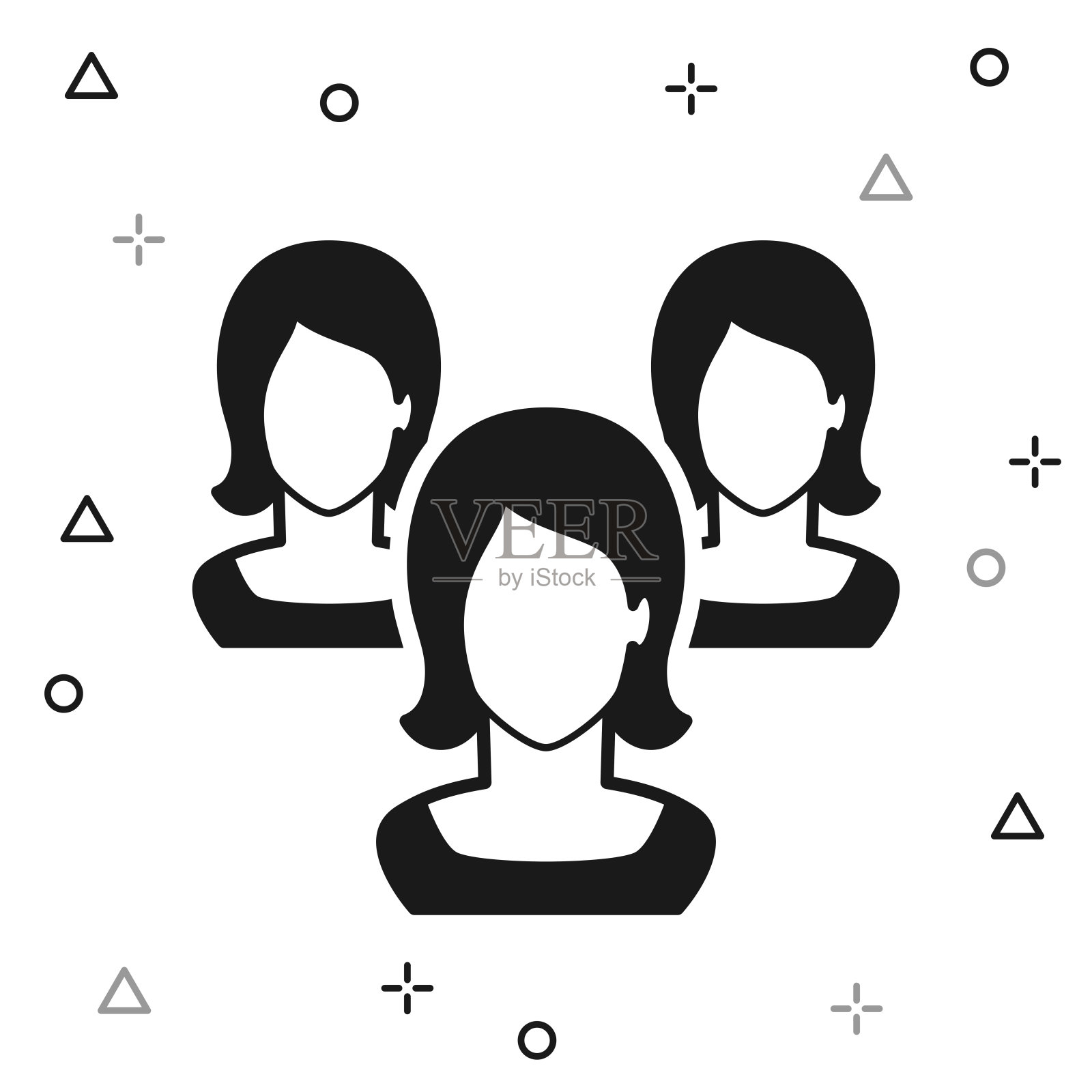 商人的团队。白色背景图标插画图片素材