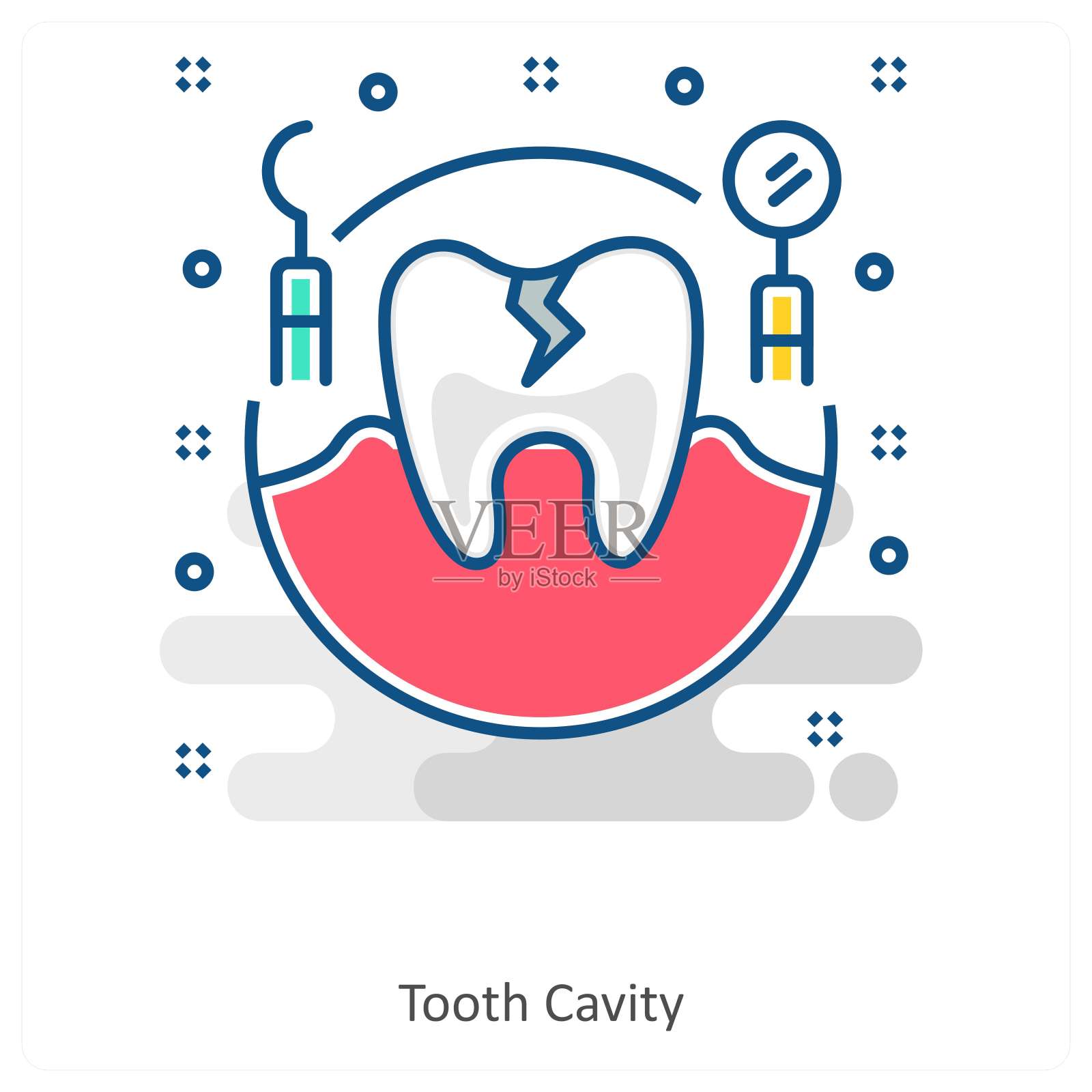 牙腔插画图片素材