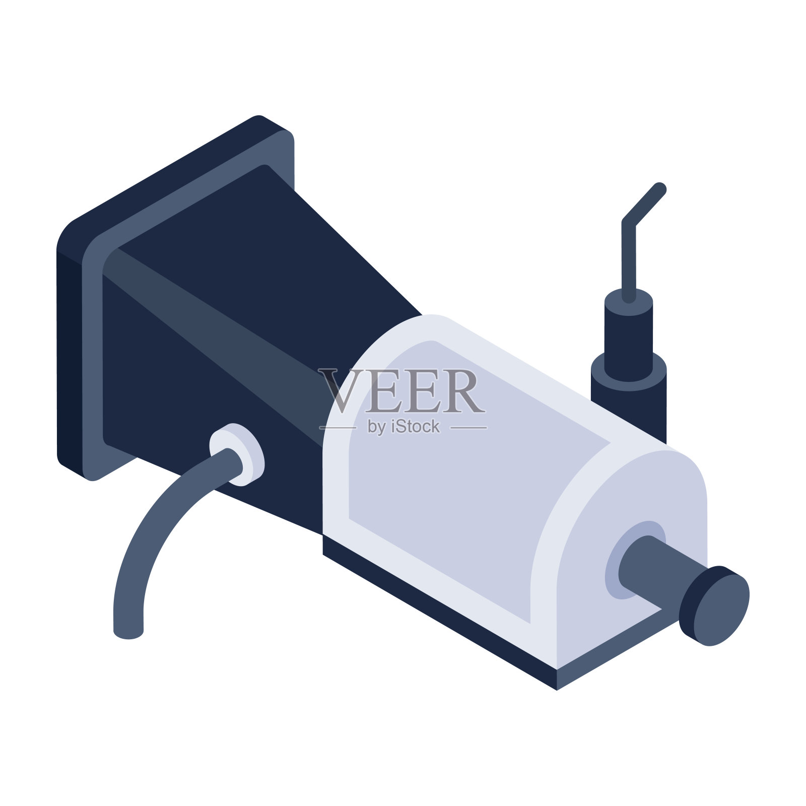 汽车传动的可伸缩等距图标插画图片素材