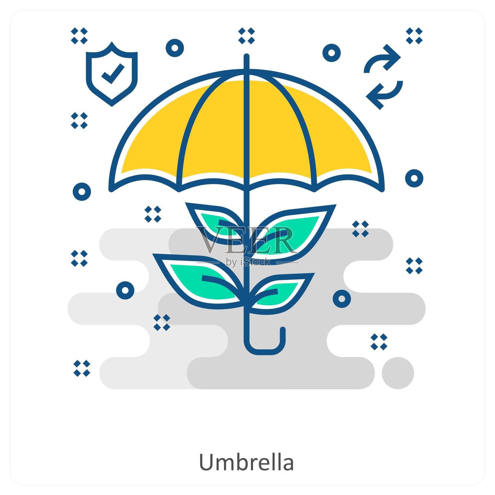 伞插画图片素材