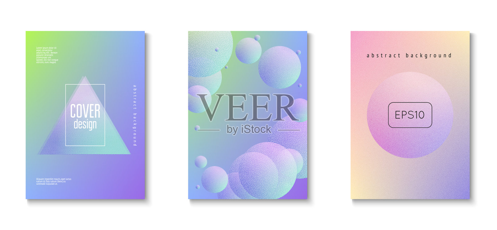 抽象形状。3d背景。紫色纹理渐变设置。孟菲斯的元素。充满活力的海报。谷物三角海报。赛博朋克径向模板。紫罗兰抽象形状插画图片素材