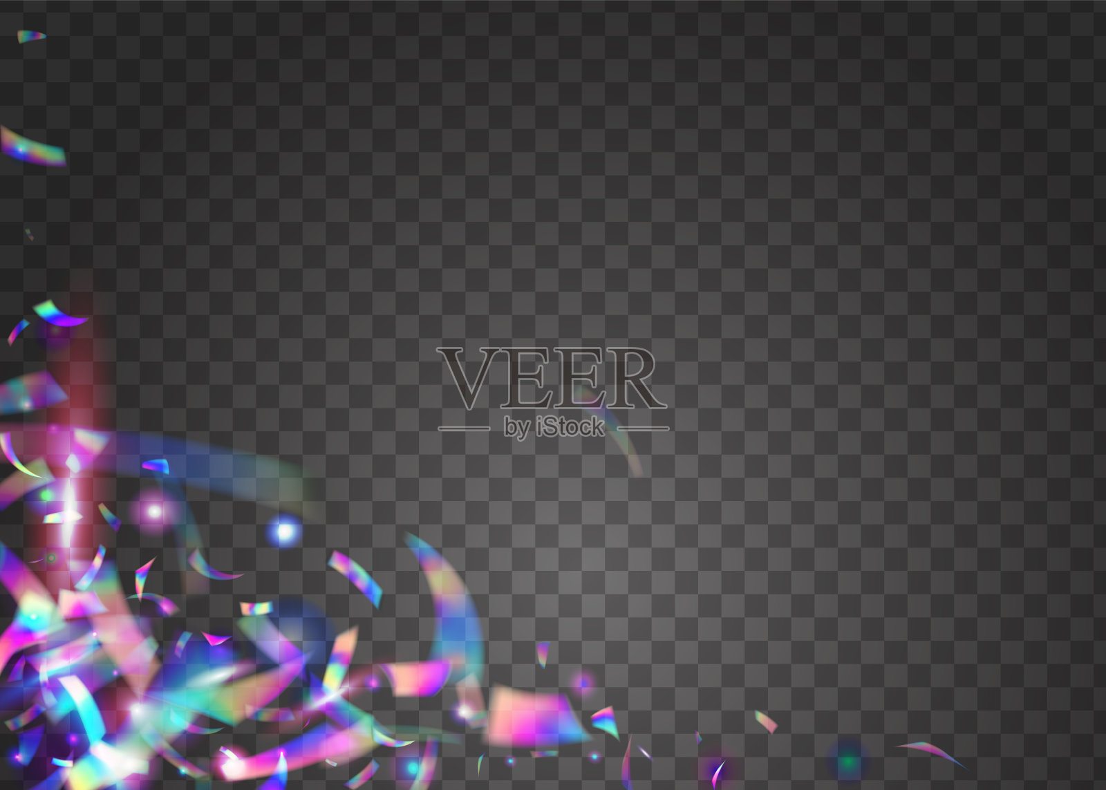 全息图闪闪发光。眩光圣诞插图。电子纸。粉色激光带。光梯度。迪斯科背景。霓虹灯破裂。惊喜的海报。蓝色全息闪光插画图片素材