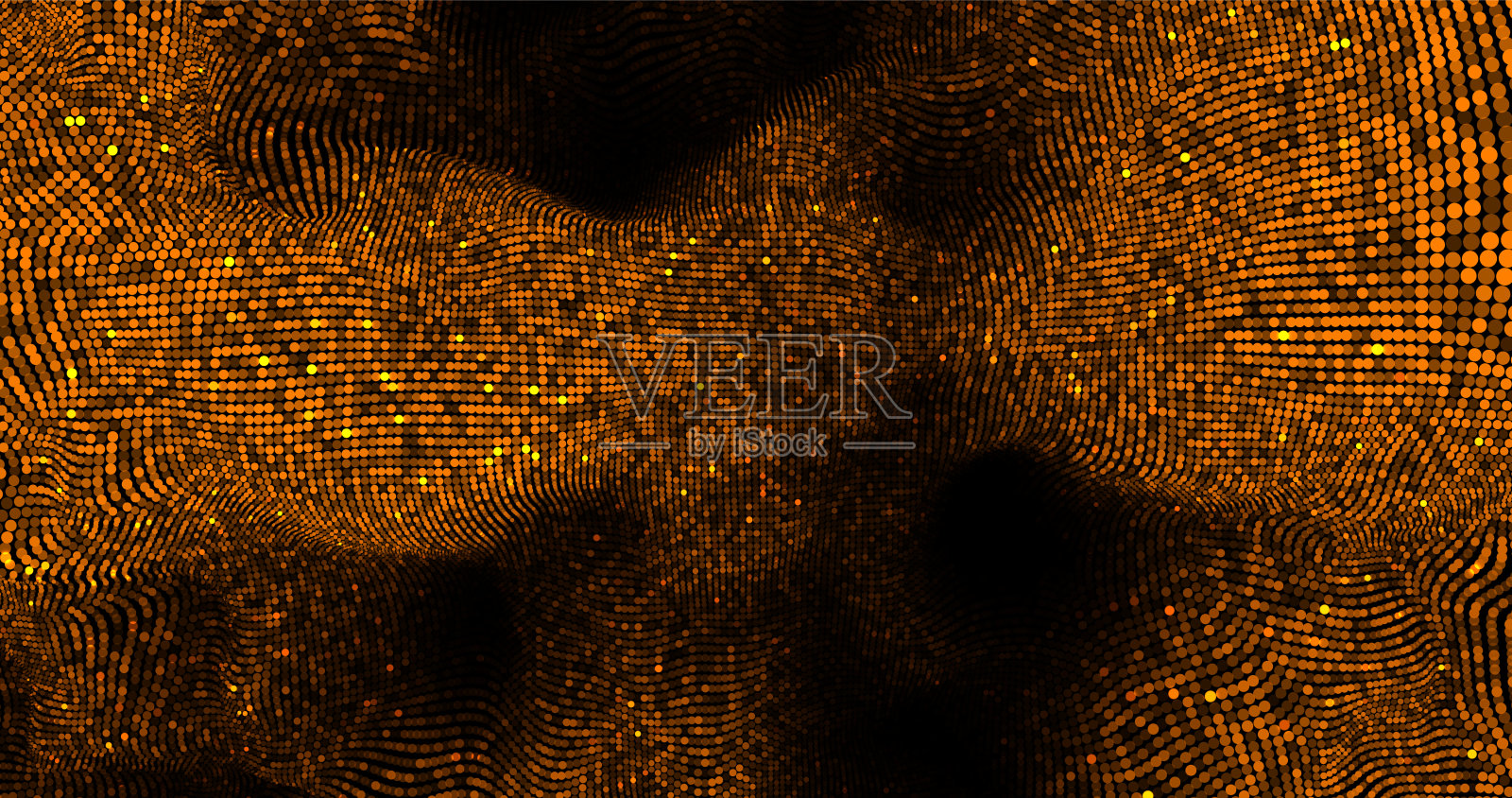 波形矢量。三维发光抽象数字粒子背景。技术的概念。抽象的背景。未来矢量插图。插画图片素材