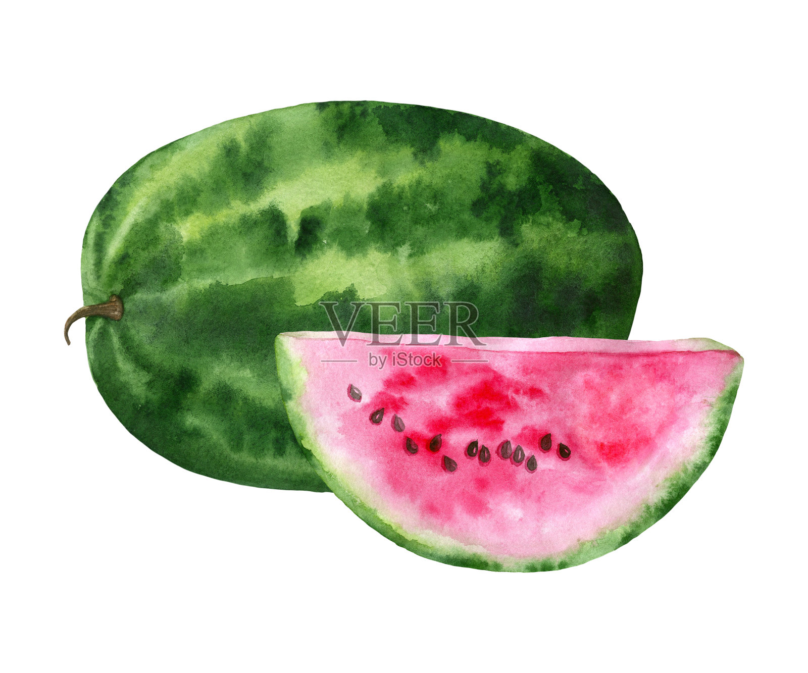 西瓜插画图片素材