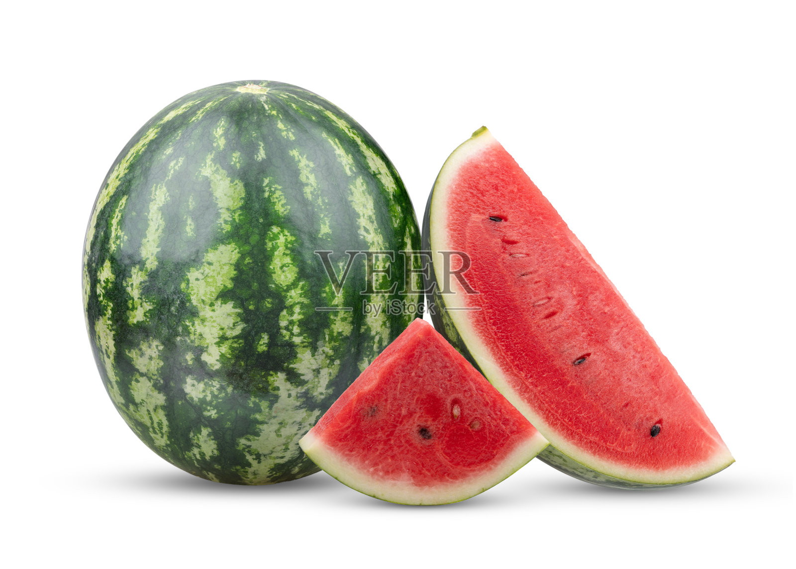 西瓜孤立在白色背景照片摄影图片