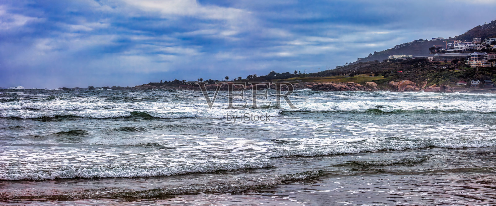 开普敦豪华房地产社区的看法，从海滩照片摄影图片