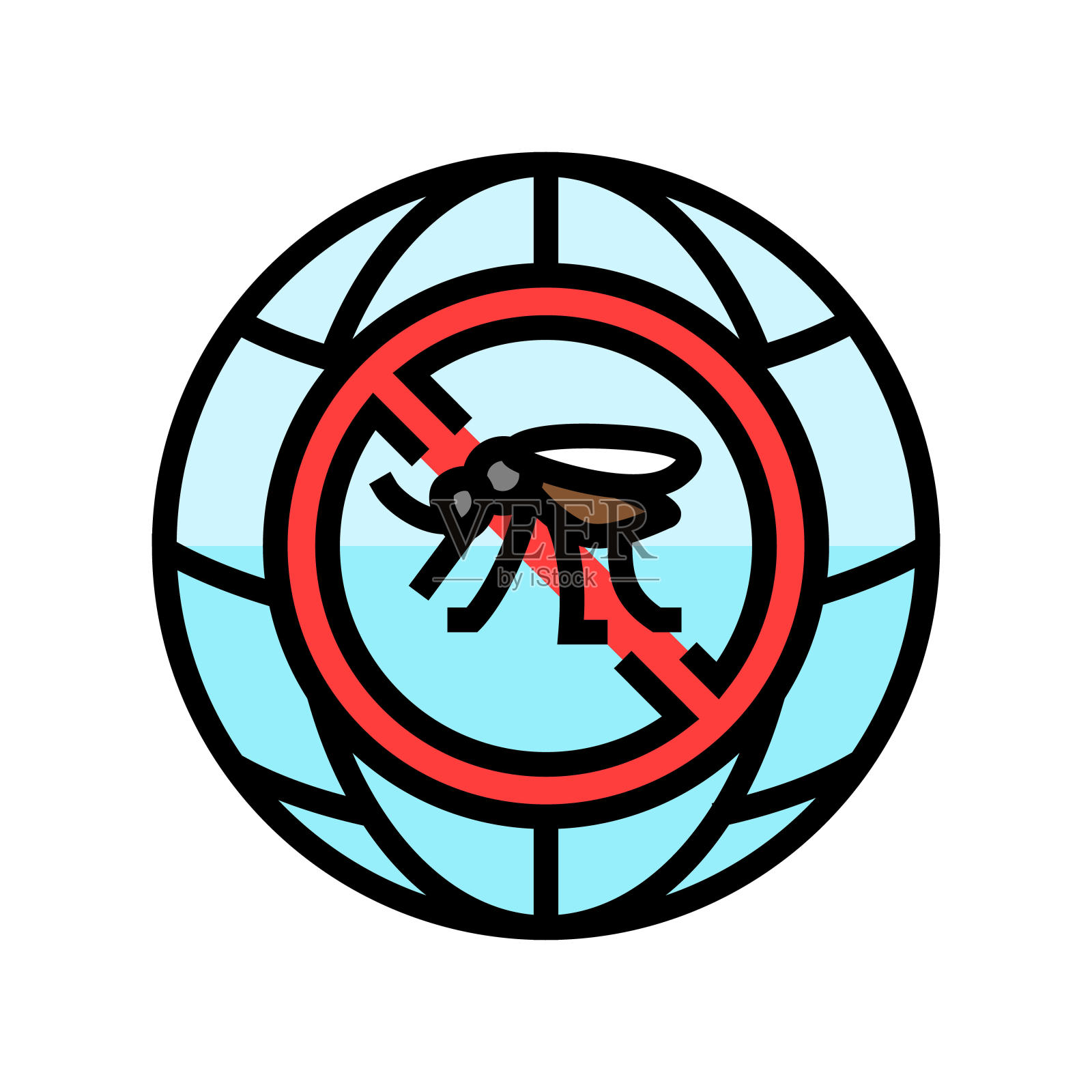 肺结核世界日彩色图标矢量插图插画图片素材