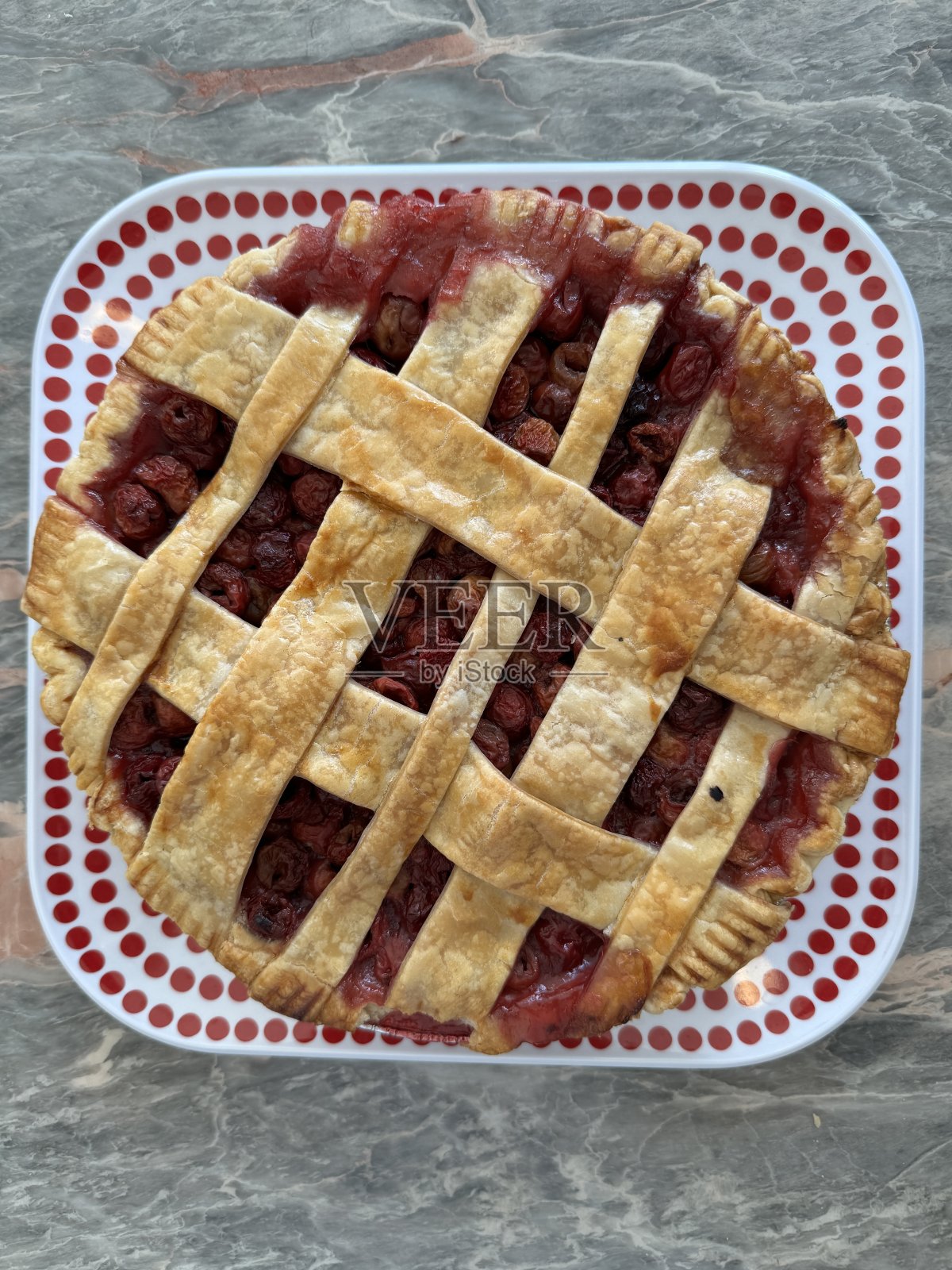 自制樱桃派照片摄影图片