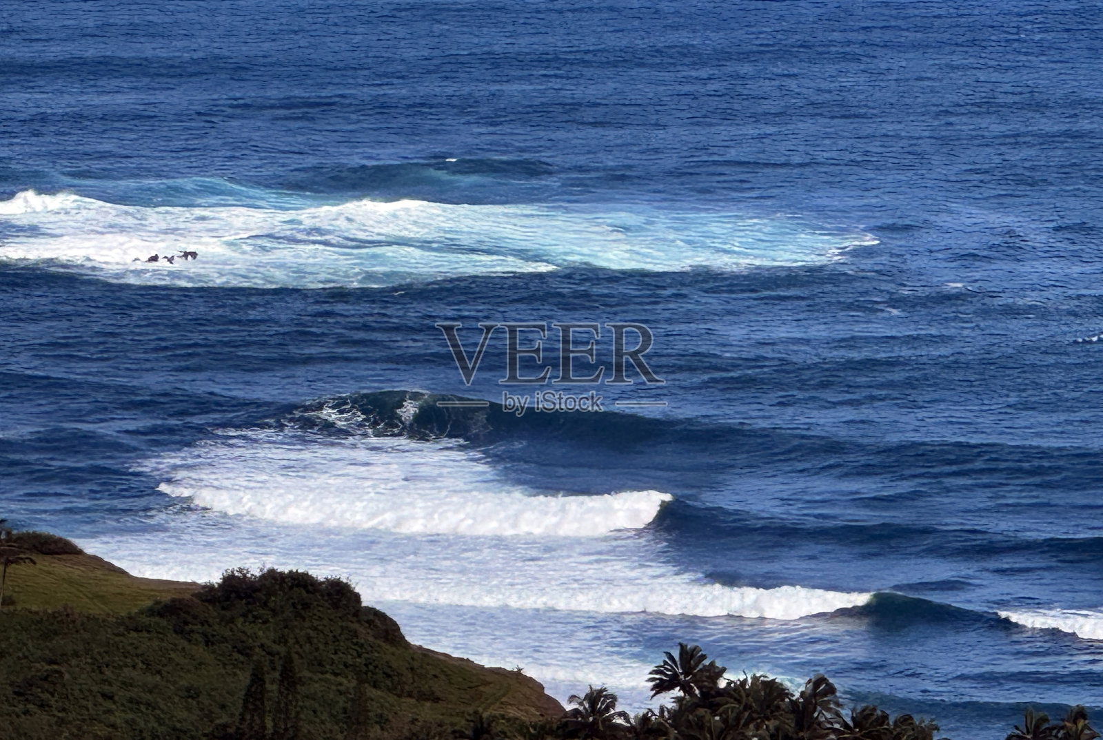 通往哈纳的绿松石水路照片摄影图片