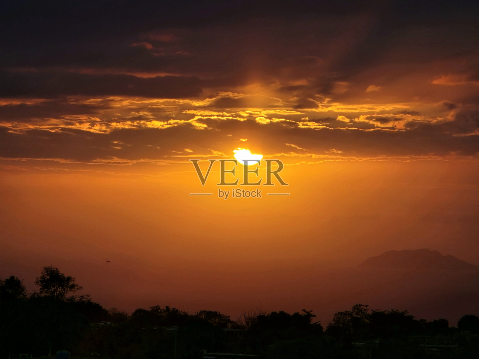 波多黎各日落岛的背景照片摄影图片