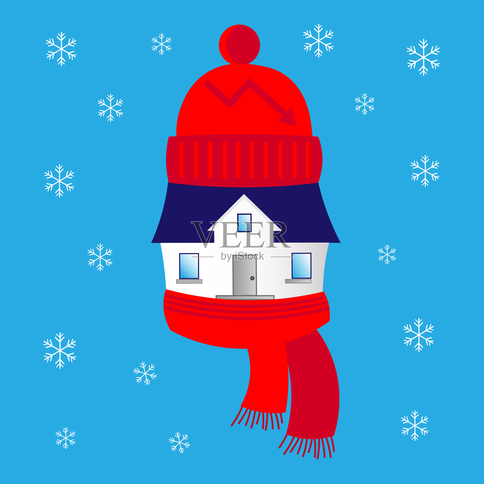 寒冷的住房市场插画图片素材