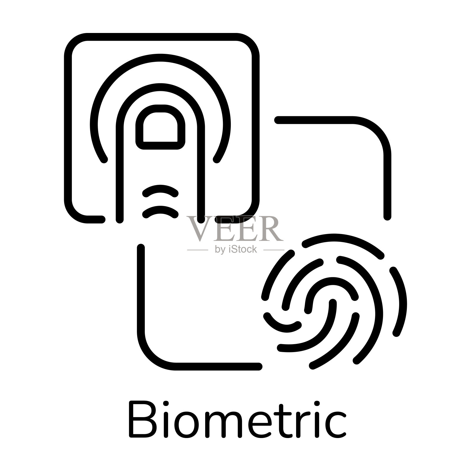 生物识别插画图片素材