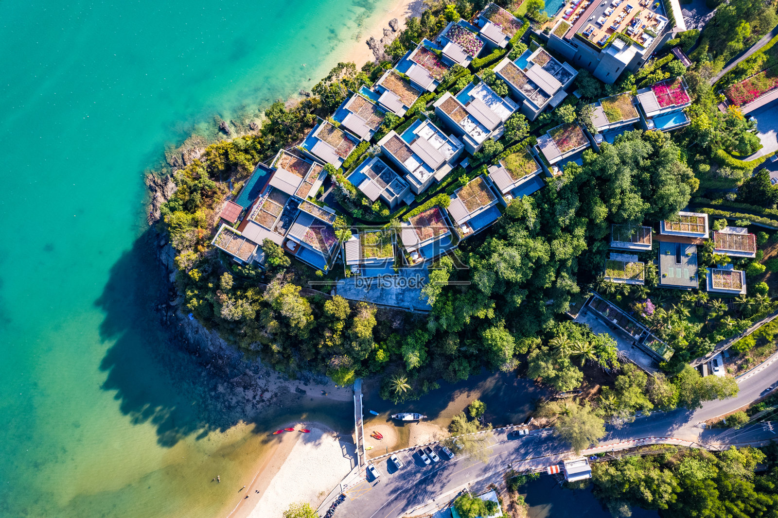 鸟瞰泰国普吉岛奥延岛海滩照片摄影图片