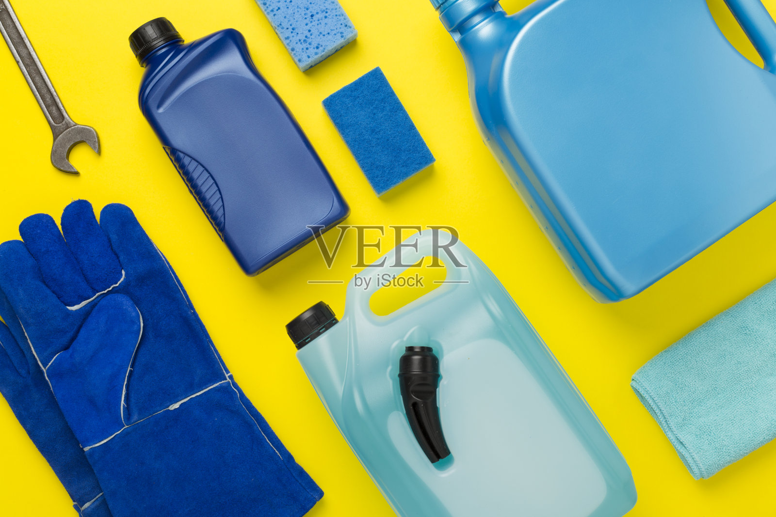 集不同的汽车产品的颜色背景，，顶视图照片摄影图片