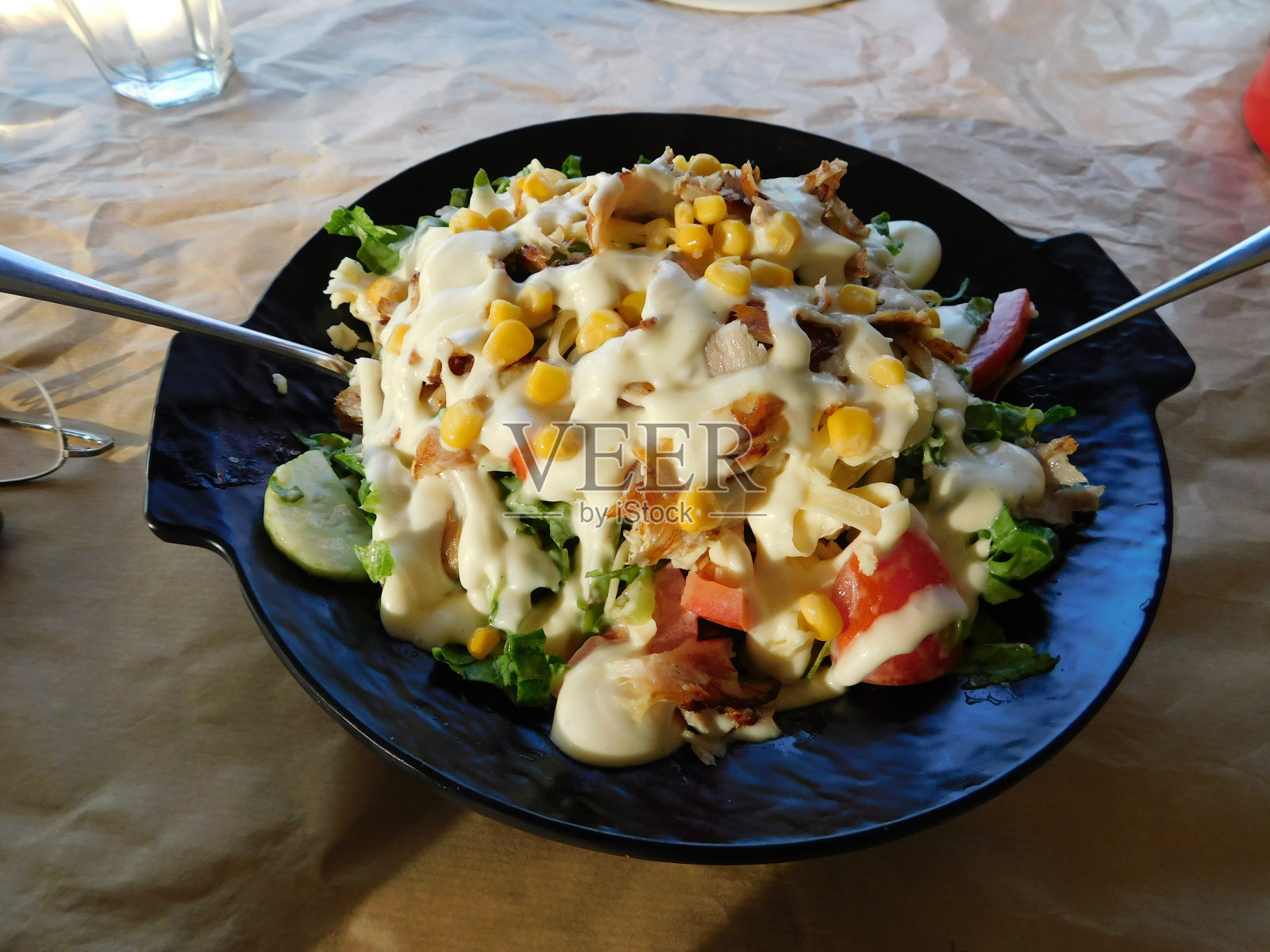 希腊凯撒沙拉照片摄影图片