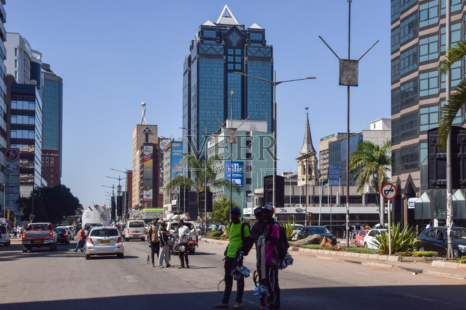 哈拉雷市中心，津巴布韦照片摄影图片