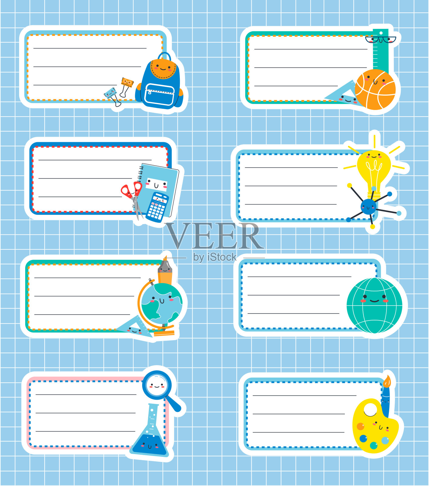 学校labels_05插画图片素材