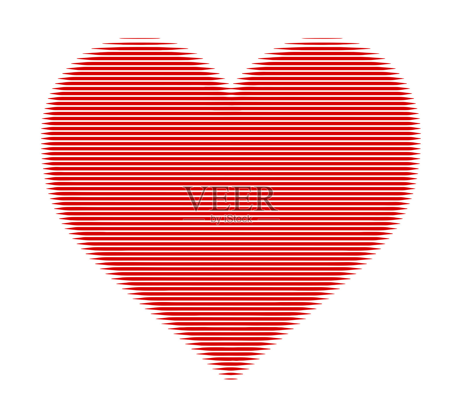 心形符号带有强烈的半色调线条，屏幕呈红色照片摄影图片