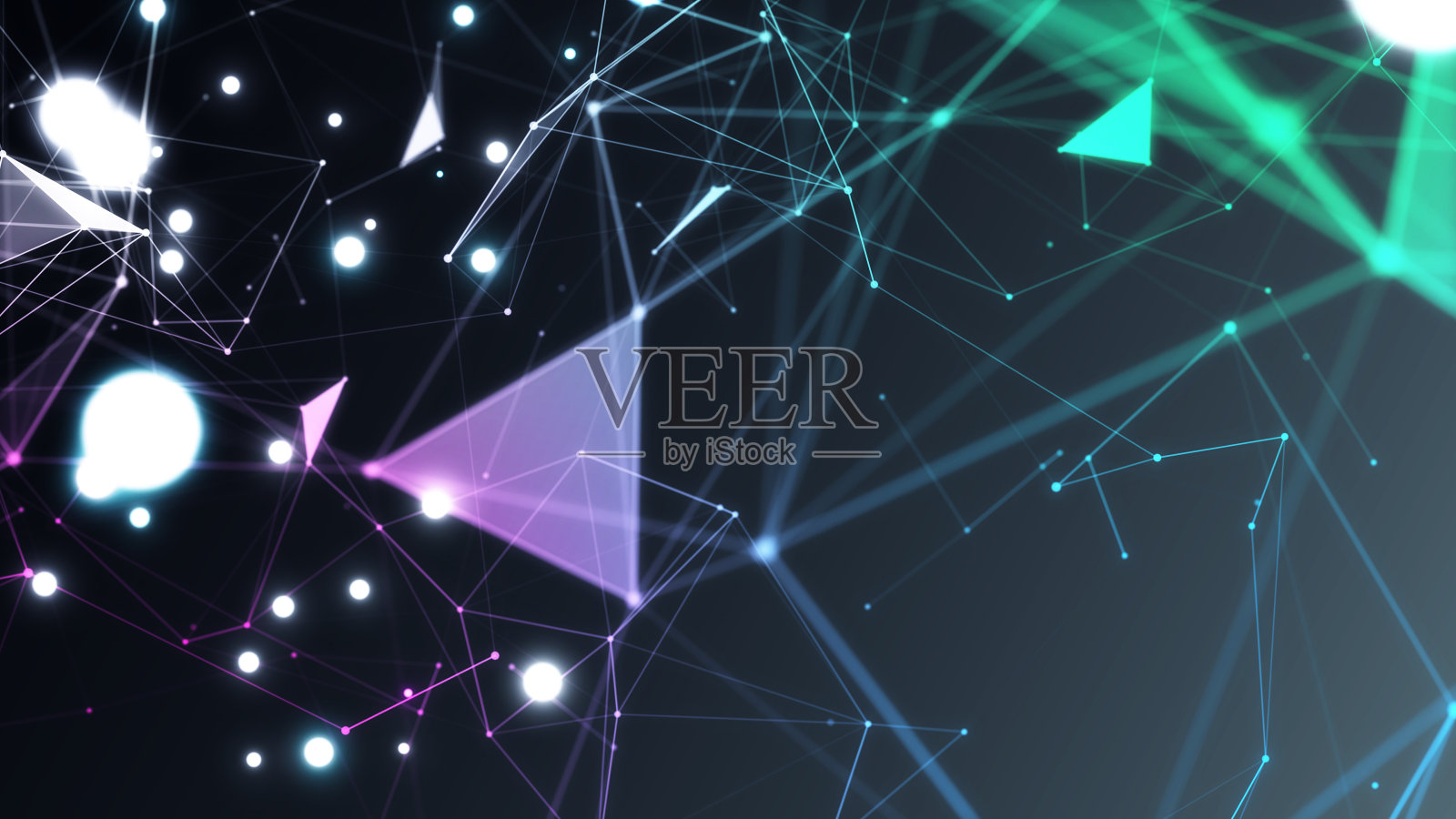 4k网络霓虹线和点背景照片摄影图片