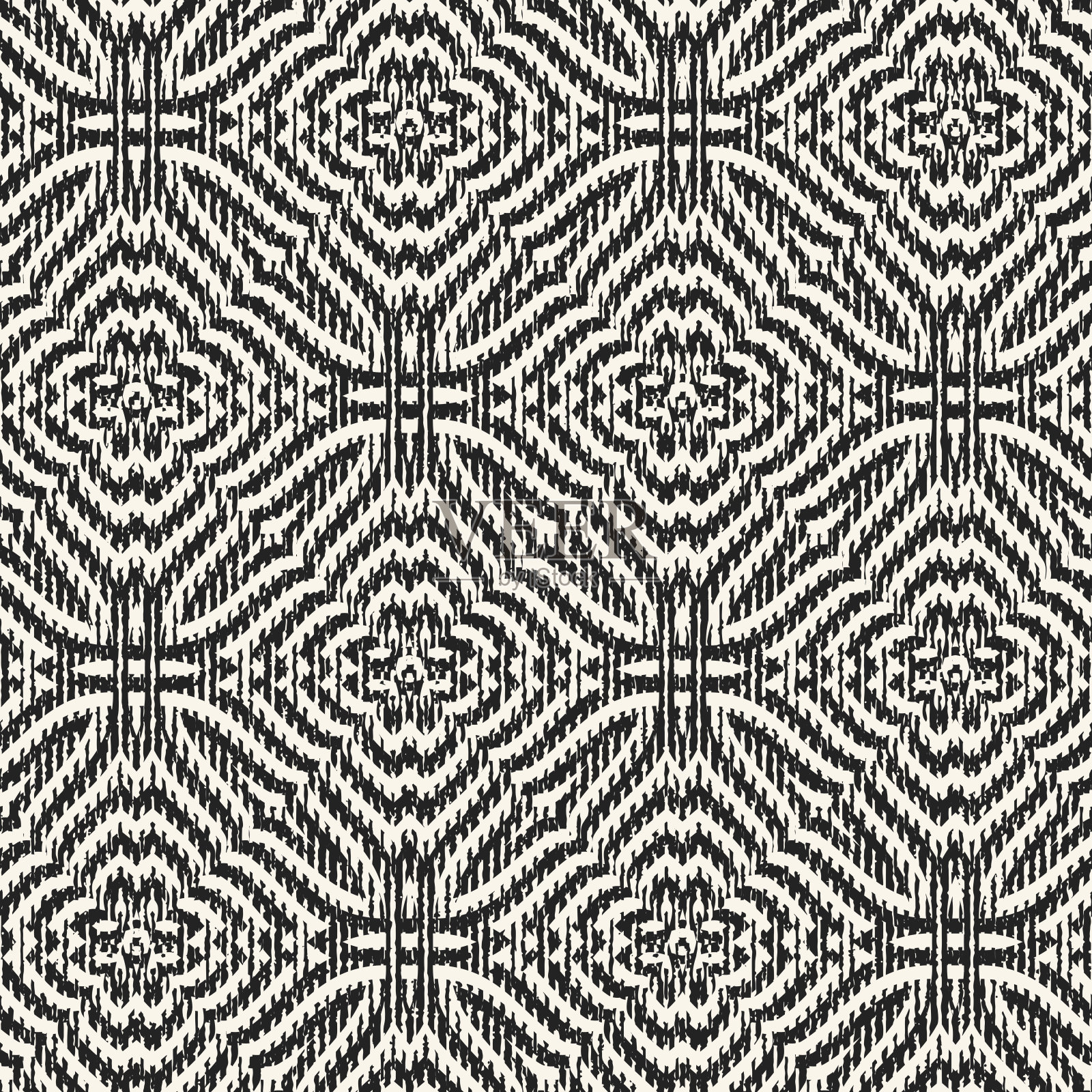 单色颗粒花卉网格图案插画图片素材