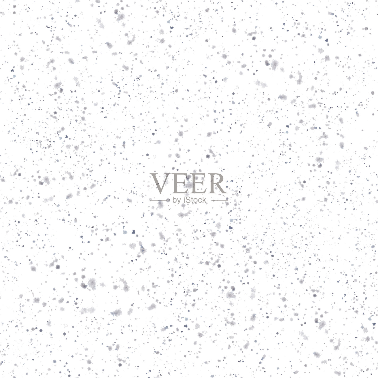 抽象冬季水彩无缝图案雪花，飞溅和污渍手绘插图插画图片素材