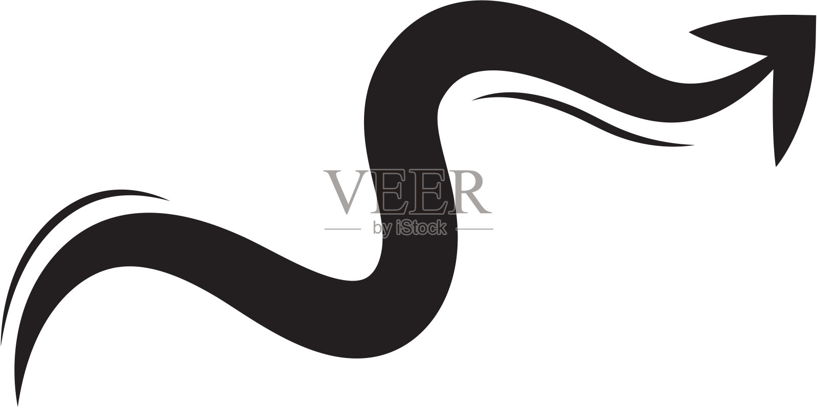 白色背景上的黑色箭头符号插画图片素材