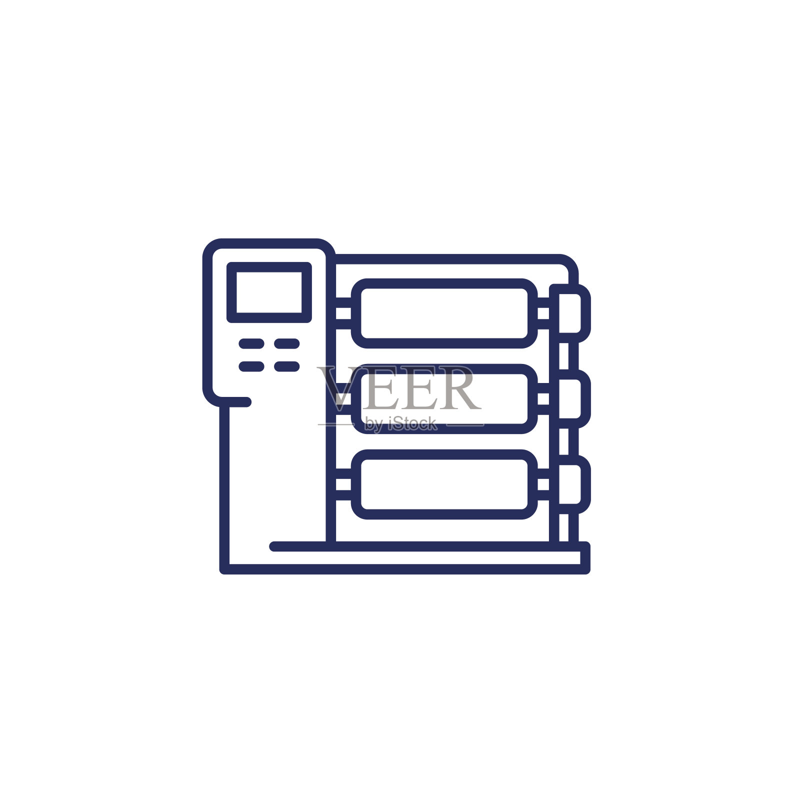 纺织生产线图标用织布机插画图片素材