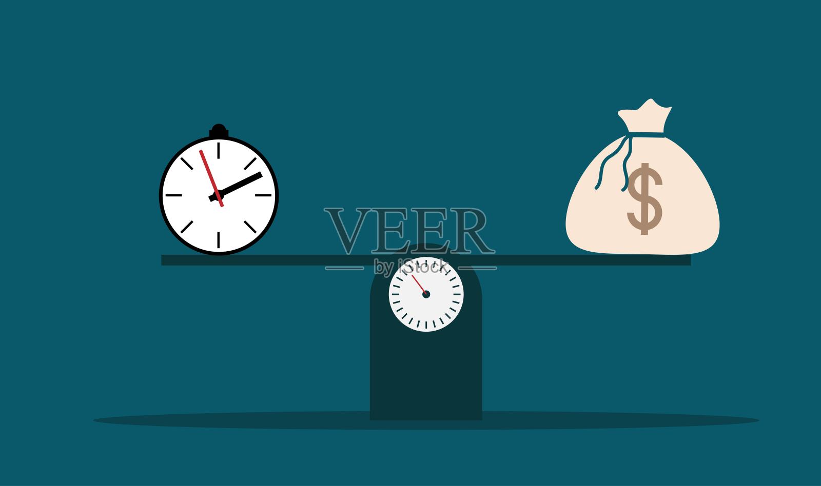 时间就是金钱的概念插画图片素材