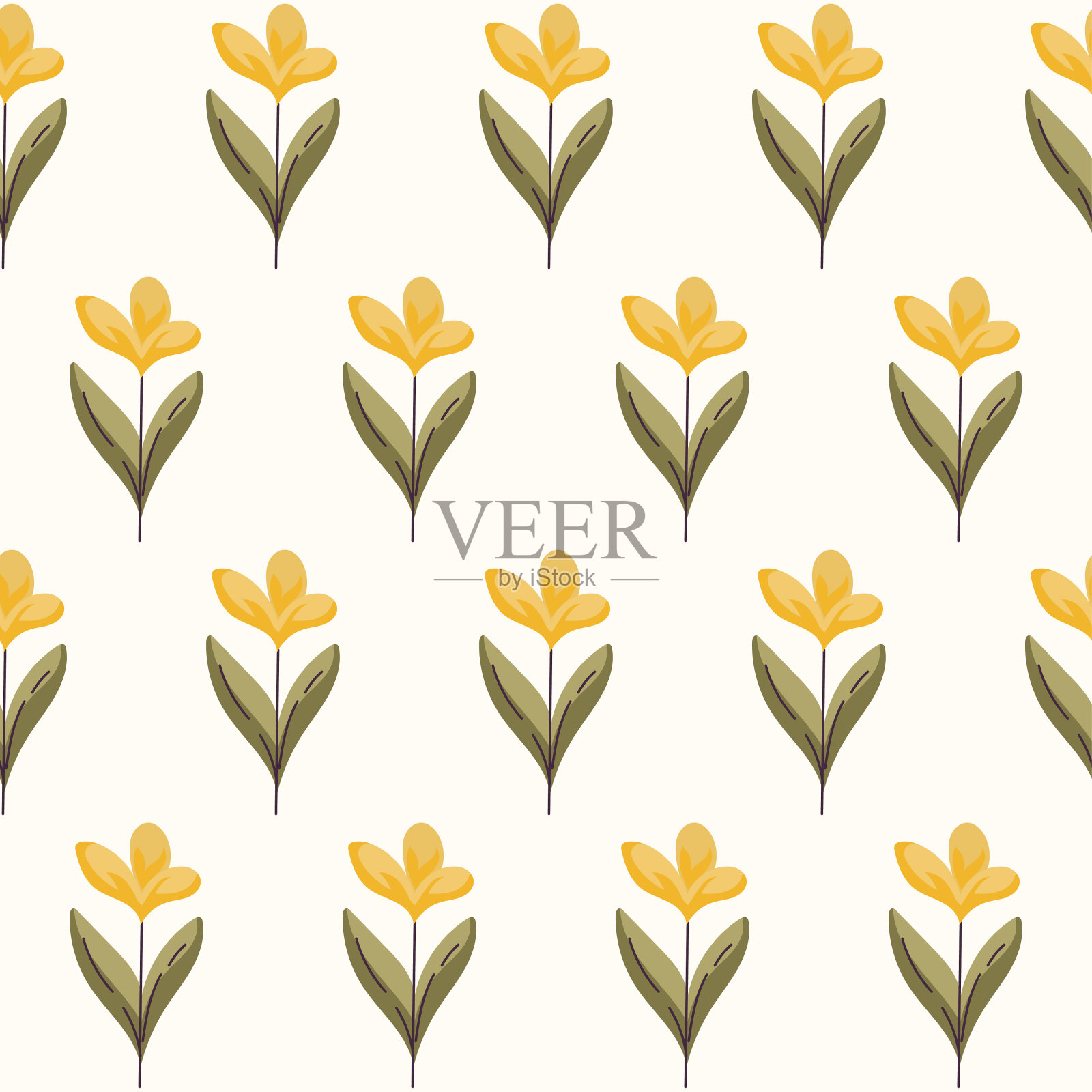 花无缝图案背景。包装纸印刷。纺织织物样本纹理。时尚和时尚的服装印花。花卉花园与自然美概念。插画图片素材