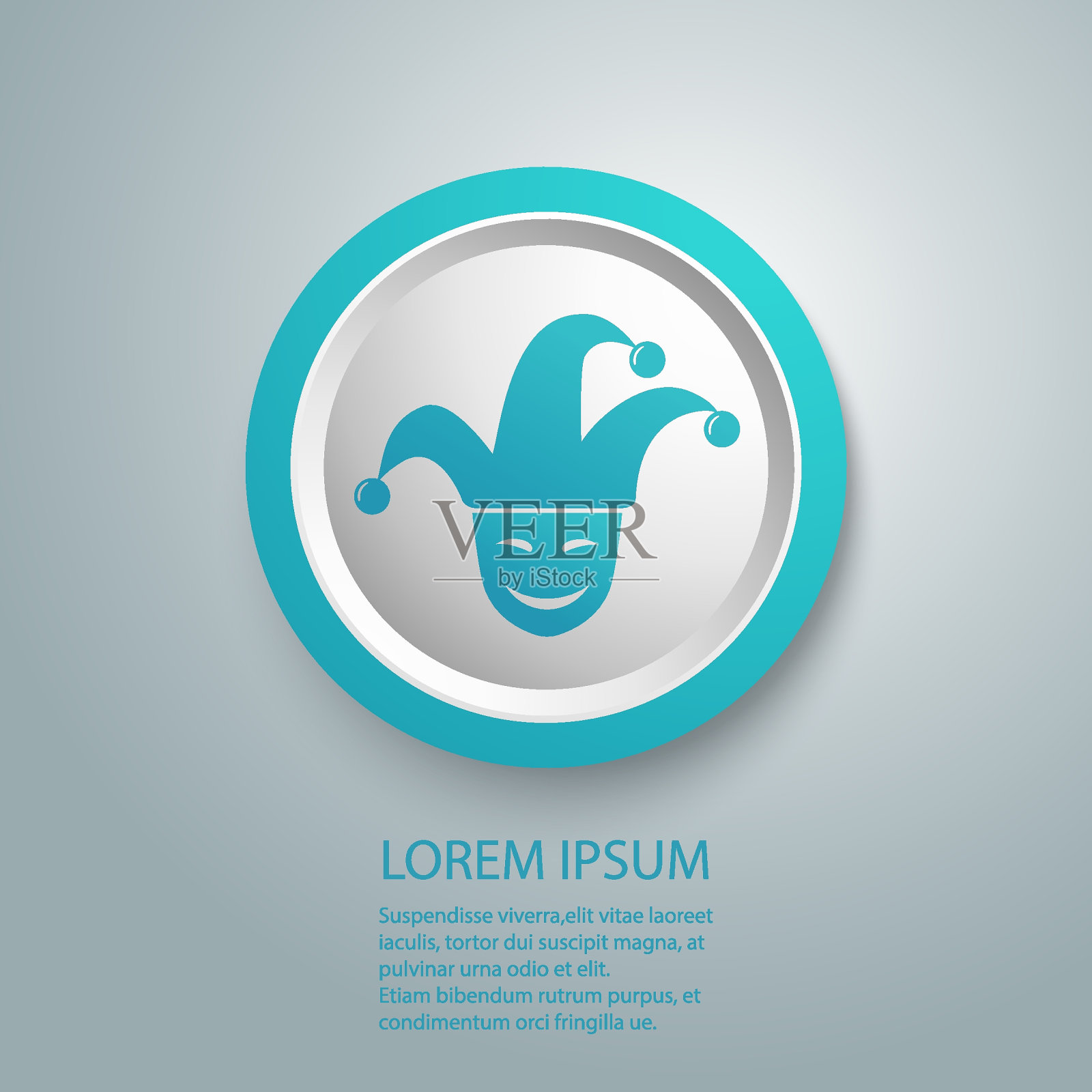 小丑图标平面矢量符号插画图片素材