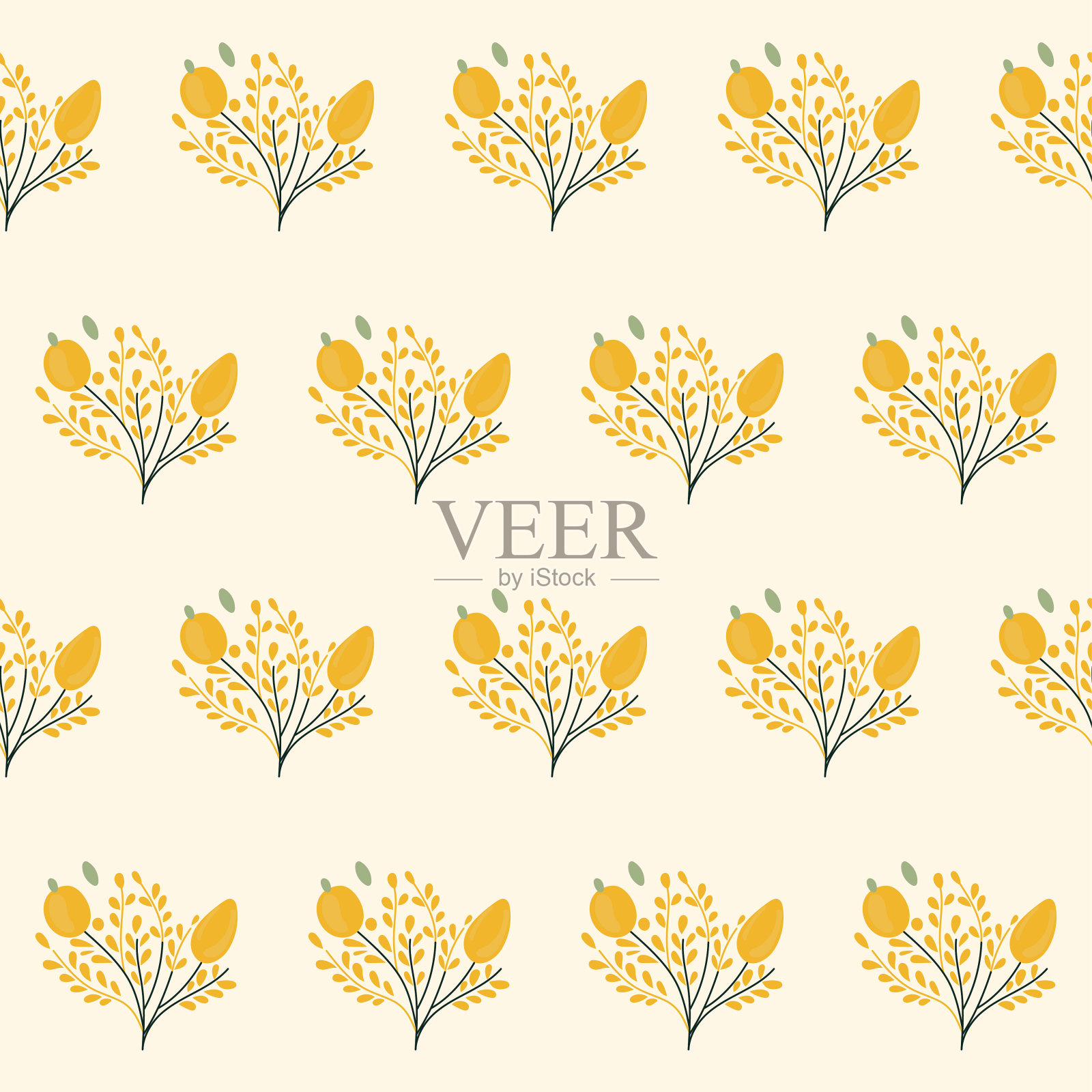 花无缝图案背景。包装纸印刷。纺织织物样本纹理。时尚和时尚的服装印花。花卉花园与自然美概念。插画图片素材