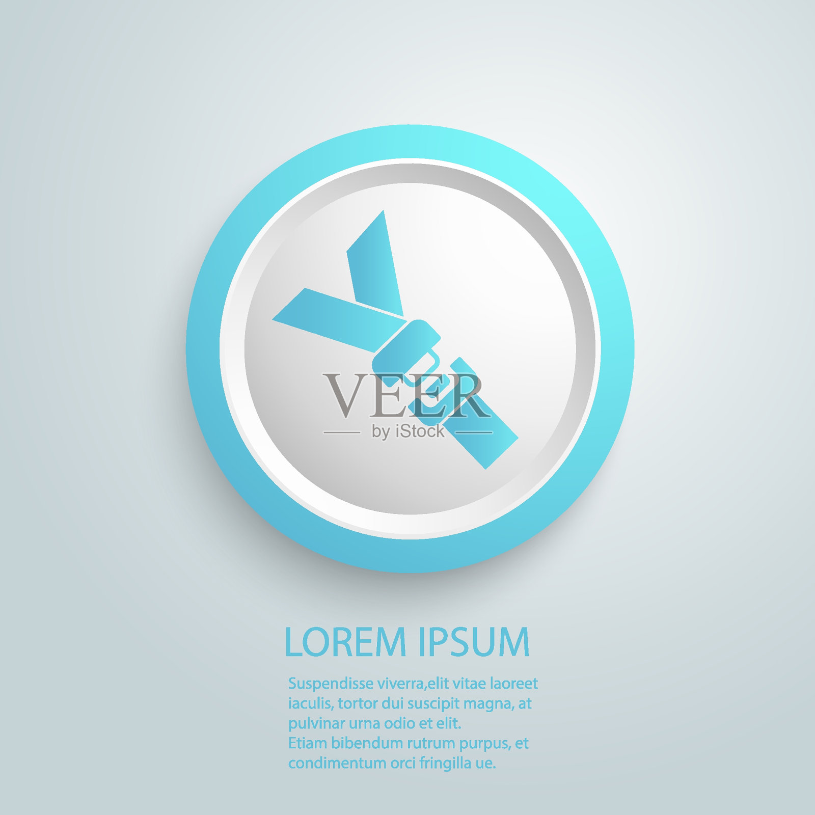 安全带，徽章，矢量插图标志在平插画图片素材