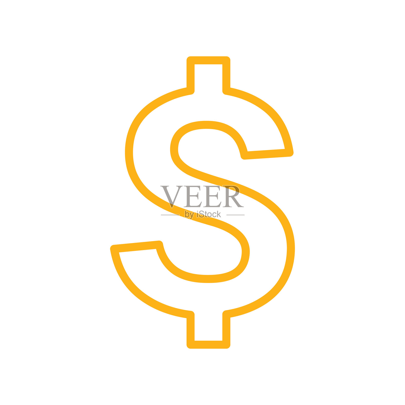 美元符号图标插画图片素材