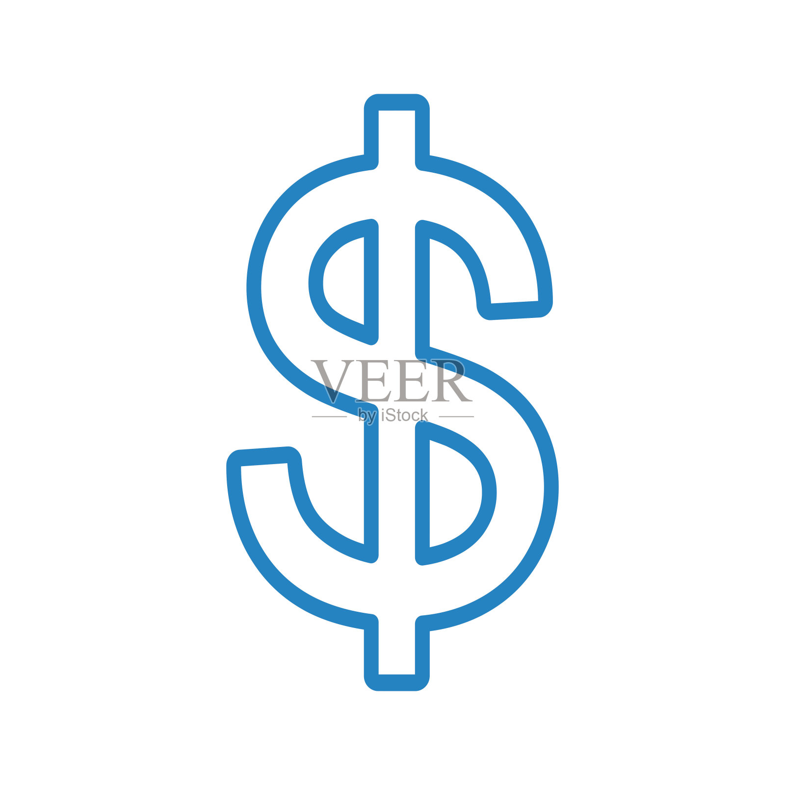 美元符号图标插画图片素材