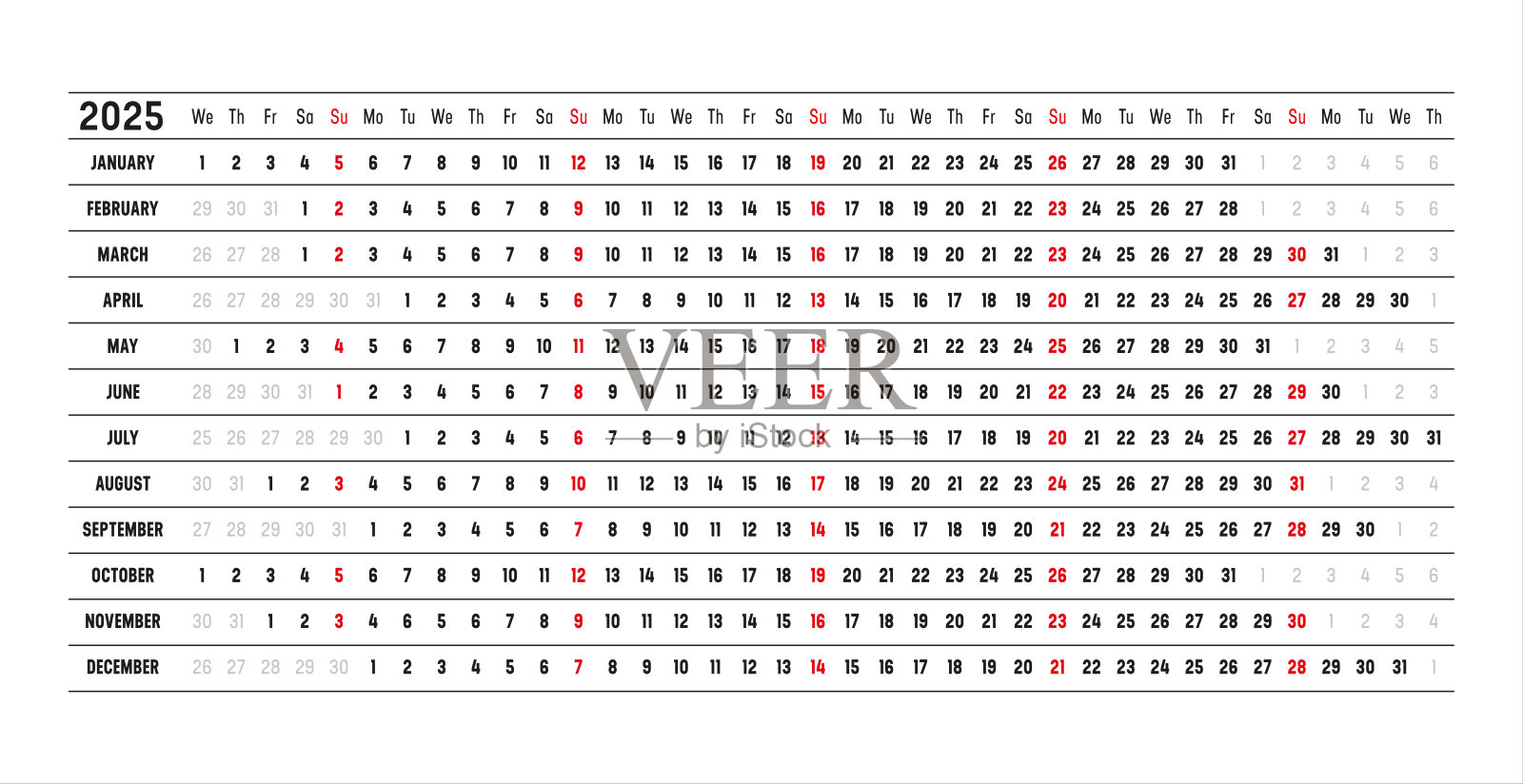 2025年挂历插画图片素材