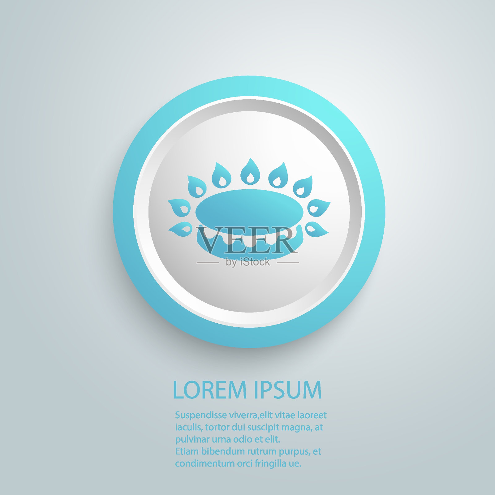 煤气炉燃烧器图标在现代扁平风格的标志。矢量图插画图片素材