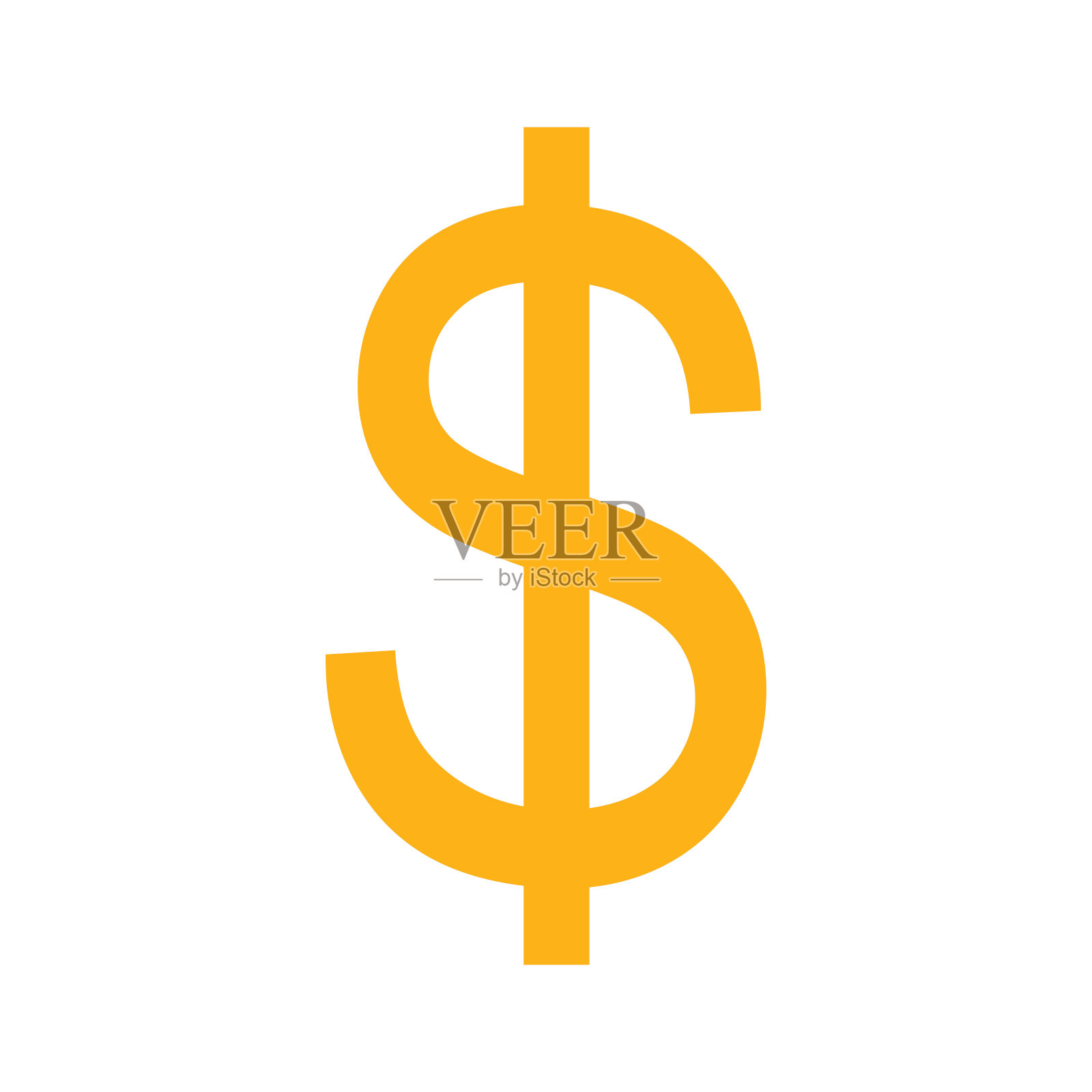 美元符号图标插画图片素材