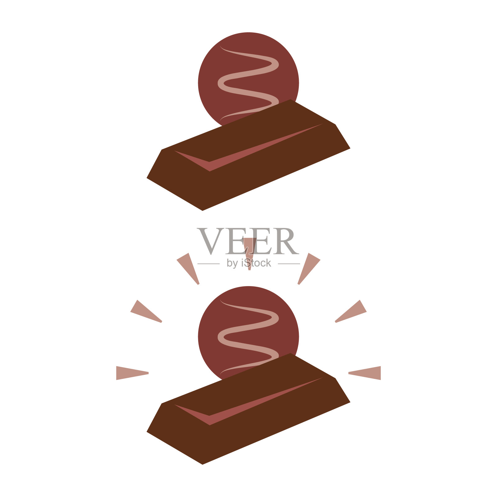 巧克力8插画图片素材