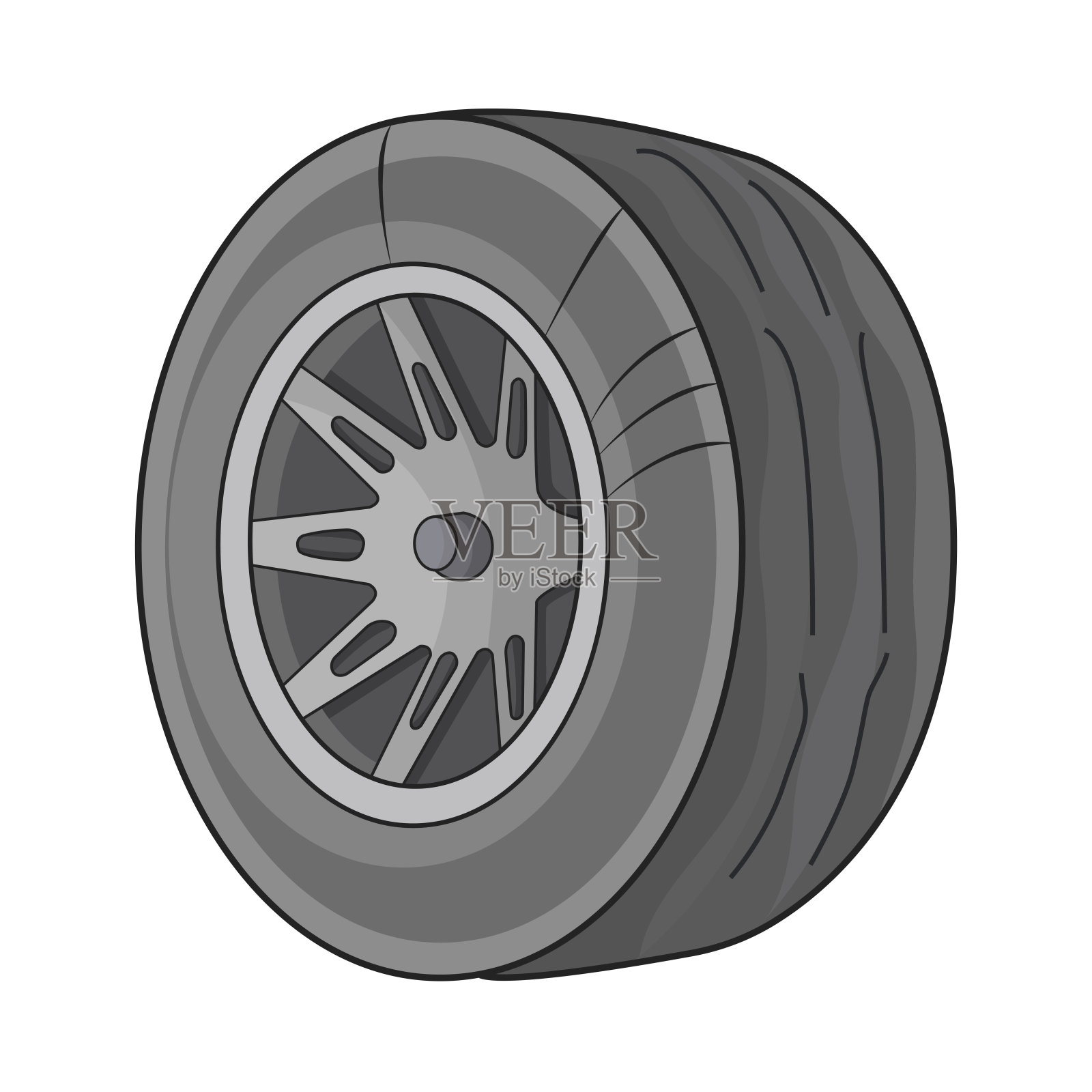 轮胎插画图片素材
