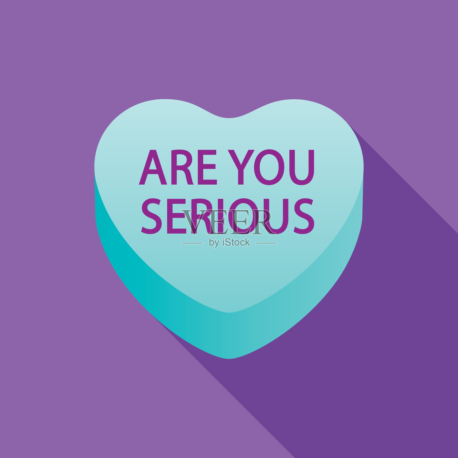 你是认真的情人节糖果心形图标插画图片素材