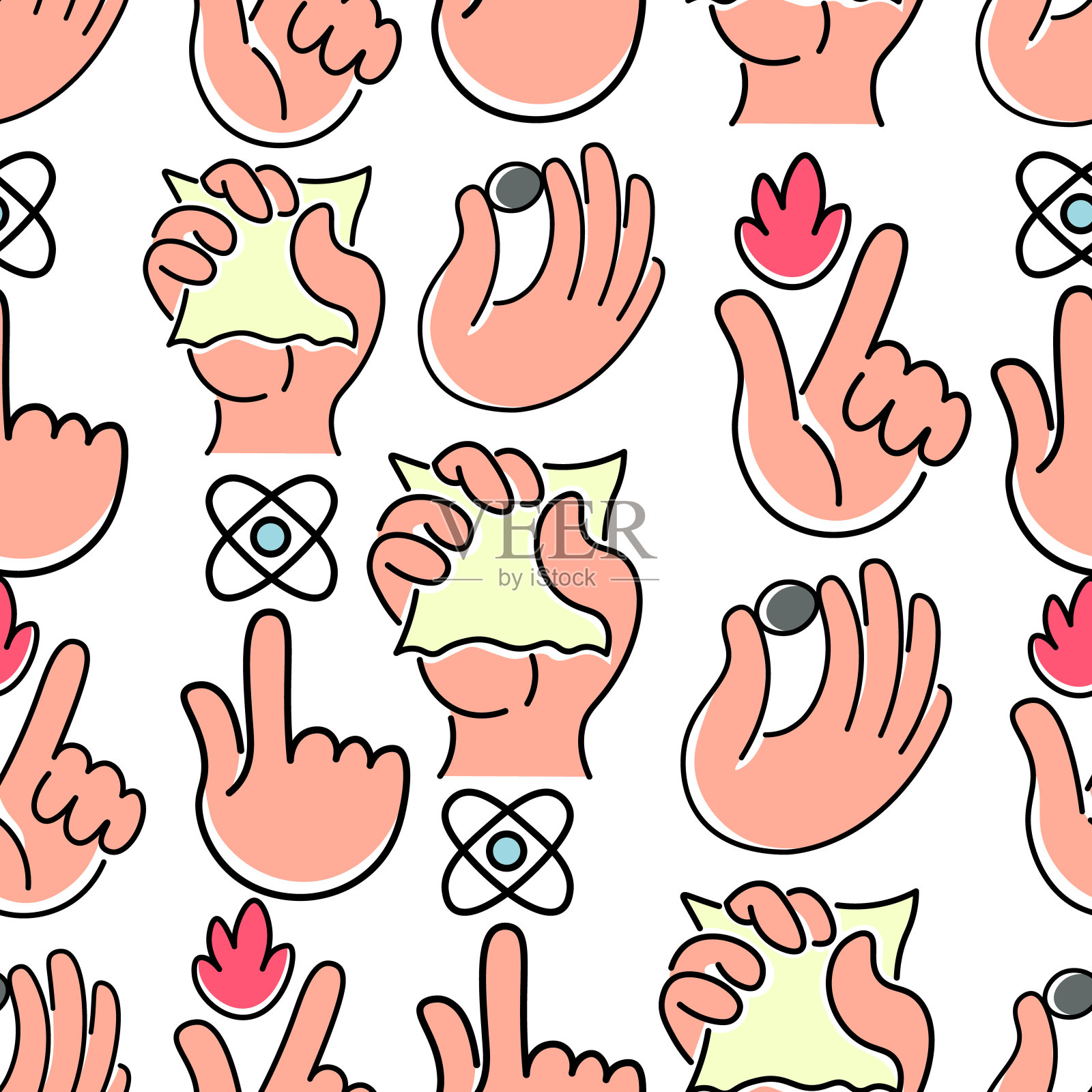 手插画图片素材