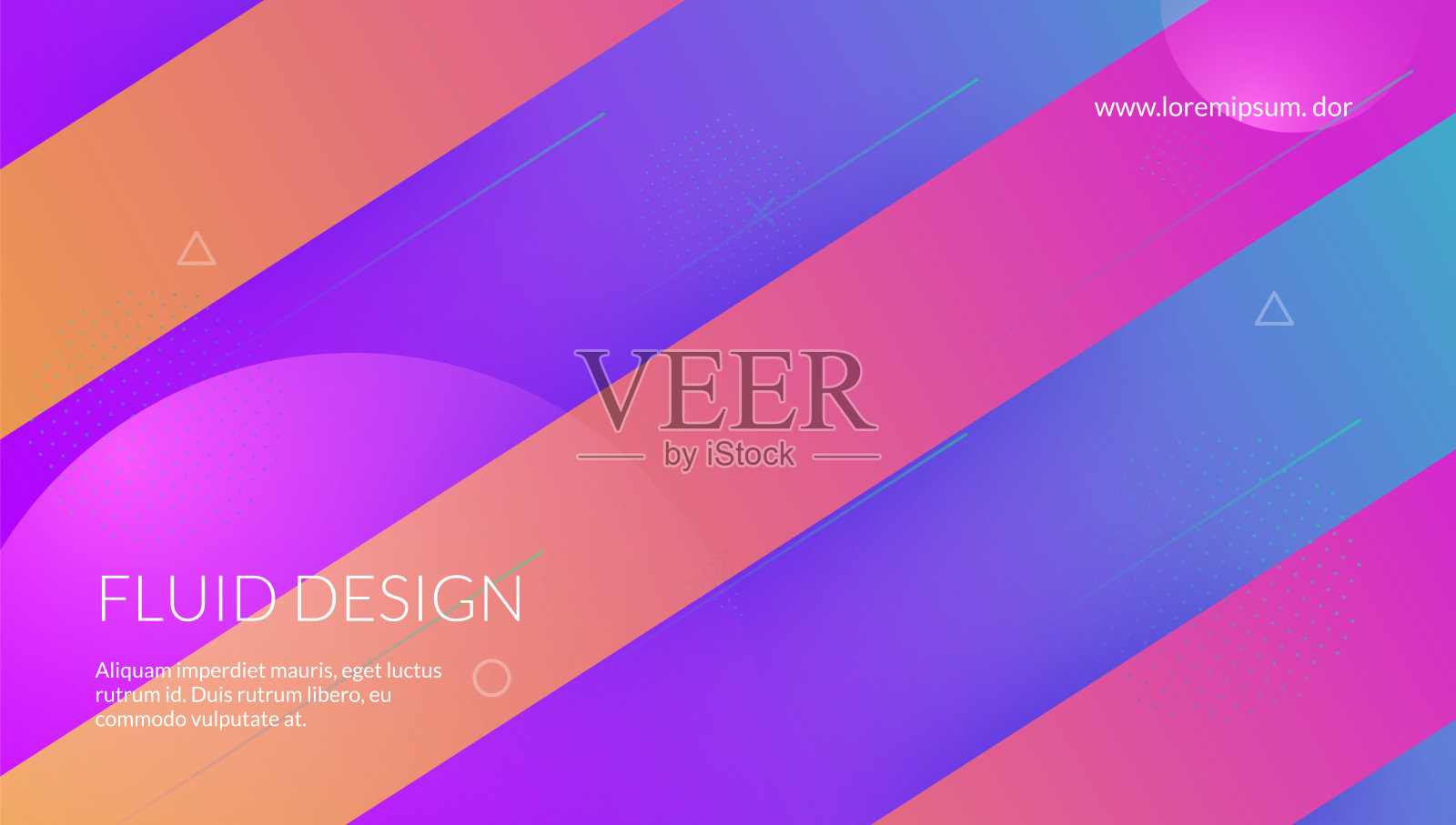 商业海报。霓虹灯3d艺术。粉色现代图案。技术的形状。纸几何模板。梯度页面。轻着陆页。紫色商业海报插画图片素材