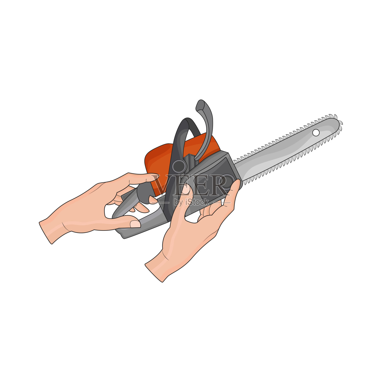 电锯插画图片素材