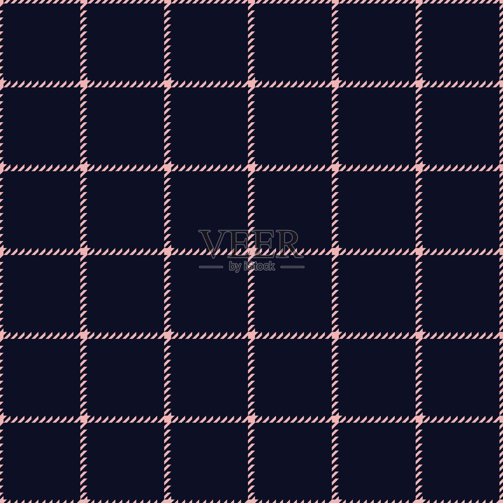 经典的花呢格纹图案。几何格子印花在粉红色和蓝色。古典英语背景格伦格纹为纺织品时装设计。插画图片素材