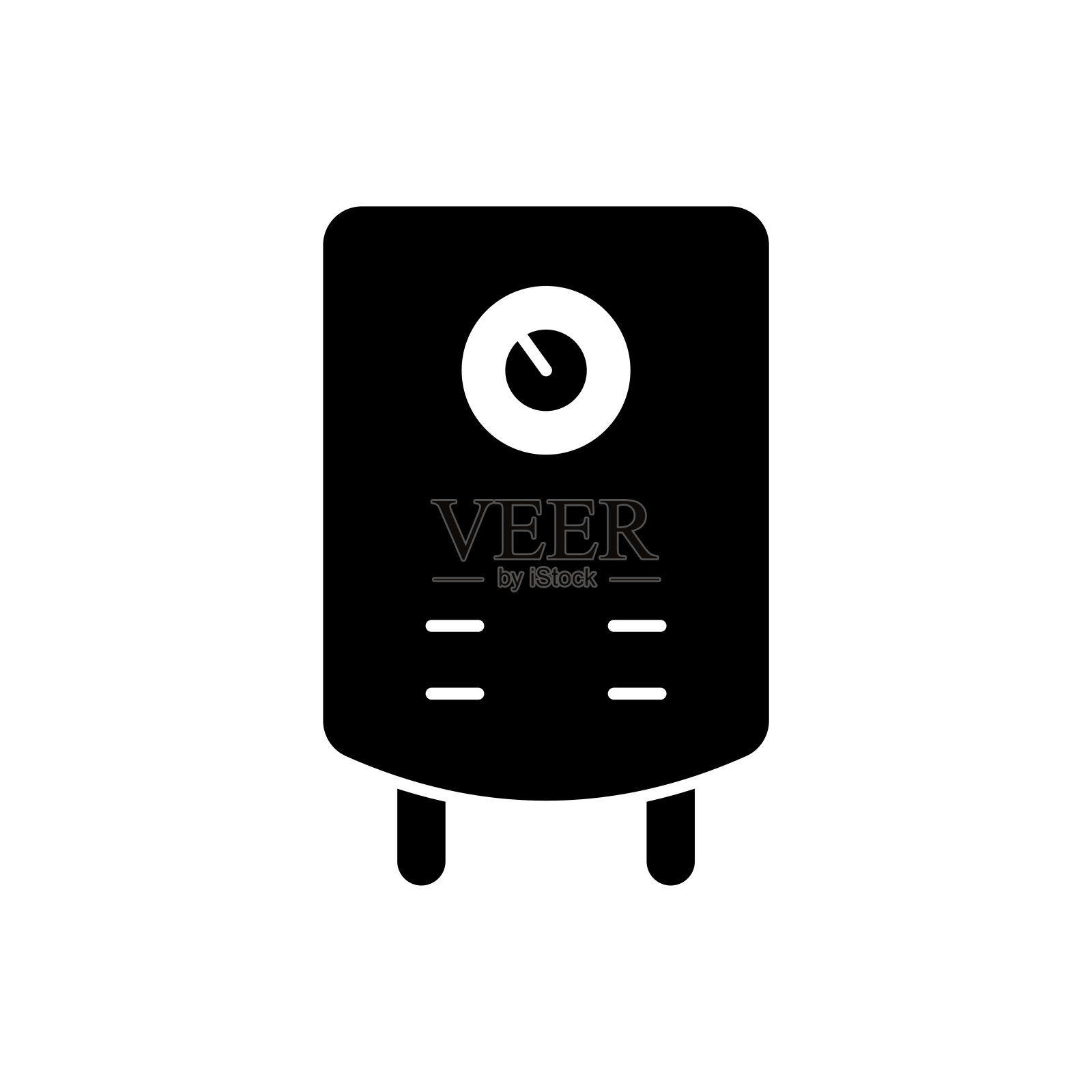 热水器图标矢量设计模板简单而现代的概念插画图片素材