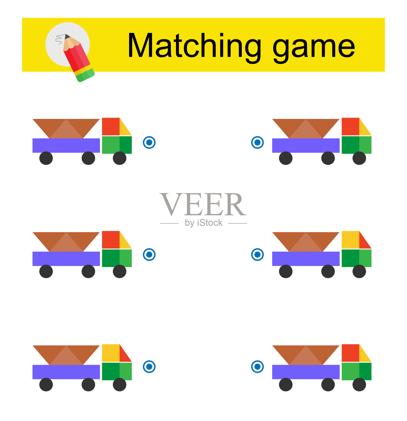 任务的注意力和逻辑的发展。插画图片素材